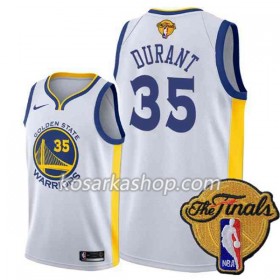 Dres Golden State Warriors Kevin Durant 35 2018 NBA Finals Patch Nike Bijela Swingman